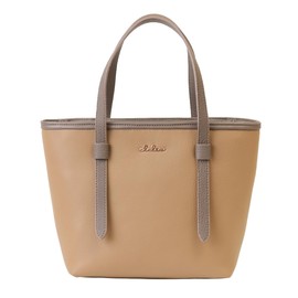 Cleria CL-51002 Women's Tote Bag, Genuine Leather, Small, Divider, Mini Tote, Course Brown