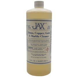 JAX Brass, Copper, Gold & Marble Cleaner - Metal Finishing Solution - Heavy Duty Cleaner - Quart