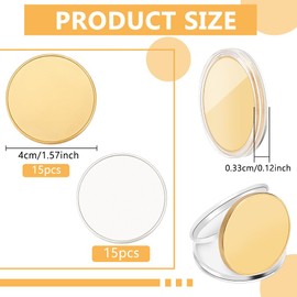 WEBEEDY Blank Challenge Coin Engraving Blanks Coins Metal Stamping Blank Coin 40 mm Round Tags Threaded Edge Coin with Acrylic Protective Box for DIY Crafts Gold and Silver Pack of 30, Non-precious