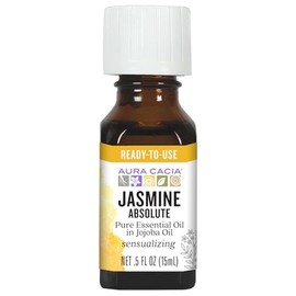Precious Essentials Oil Jasmine Absolute w/Jojoba Aura Cacia 0.5 oz Oil