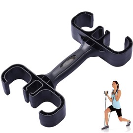 Resistance Bands Grips, Heavy Duty ABS Handle, Exercise Equipment, Grips for Strength Exercise, Yoga, Fitness, Workout, Home, Gym, Black, Pack of 2