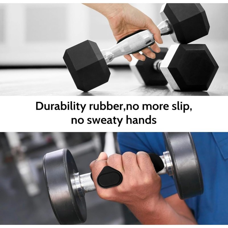 AurolaGlow Gym Training Grip - Anti-Slip Rubber Gym Hand Grips