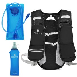 Laufweste, Rucksack, Trinkweste, Rucksack, Laufrucksack, leichter Trinkrucksack, funktionelles Laufen mit 2 l Wasserblase und 470 ml weicher Flasche, leichter Wasserrucksack