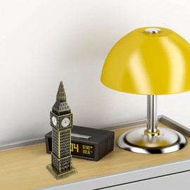 FOMIYES Gran Ben Británico Adorno De Mesa Big Ben Modelo del Centro De Comercio Estatuilla Histórica De Londres Estatuillas De Recuerdo Torre Eiffel Aleación Viajar Gabinete De TV