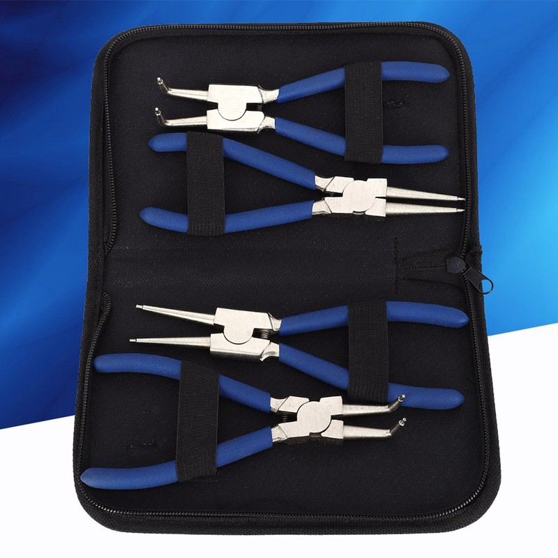 4pc Professional 7" Internal External Straight Bent Circlip Snap Ring