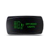 CH4x4 Rocker Switch Off-Road Lights Symbol - Horizontal - Green