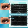 Thick Cluster Lashes D Curl 100D+140D 168pcs Volume Eyelash Individuals