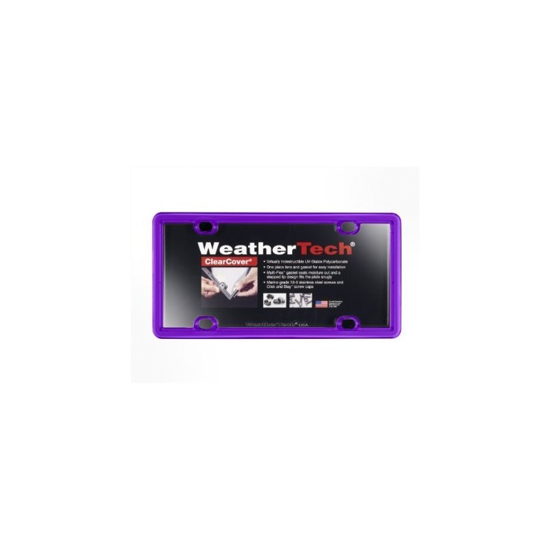 WeatherTech ClearCover License Plate Cover and Frame, Purple