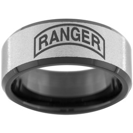 U.S. Army Ranger Black Tungsten Wedding Ring Available in Sizes 5-15 (Full & Half Sizes) (9)