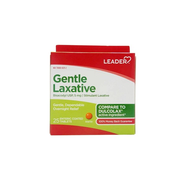 LEADER Laxative Relief Overnight Gentle Tablets 25 ct