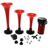 HELLA Triple Trumpet Horn Kit, 12V, Multi, (003001671)