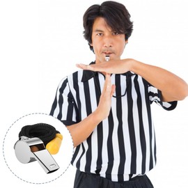 Whistle, 4 PCS Whistle for Coaches, Whistle for Teachers, Stainless Steel Whistles Coach Whistle with Lanyard Referee Whistle Loud Crisp Sound Sports Whistle for Adults Coaches Referees Officials