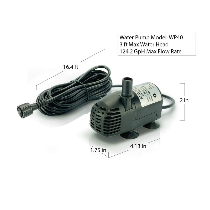 5W Solar Water Pump KIT: DC Brushless Submersible Water Pump