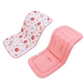 LAT Baby Stroller Seat Liners, Pram Liners, Cooling 100% Cotton Baby Pram Liner, Padded Universal Seat Cushion, Pushchair, Pushchair for Toddlers (Flowers)