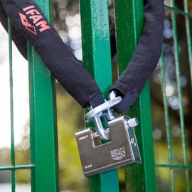 IFAM Safety padlock armoured series, steel sheath, U-shape, high degree of protection, 80 mm length, hardened steel