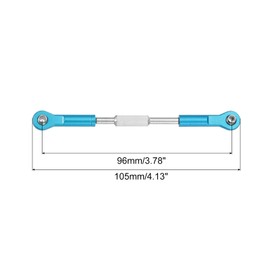 sourcing map 2 Pcs Steering Servo Turnbuckle Rod RC Aluminum Alloy Linkages for HSP 1/10 94123 On-Road RC Car (Blue, 93mm)