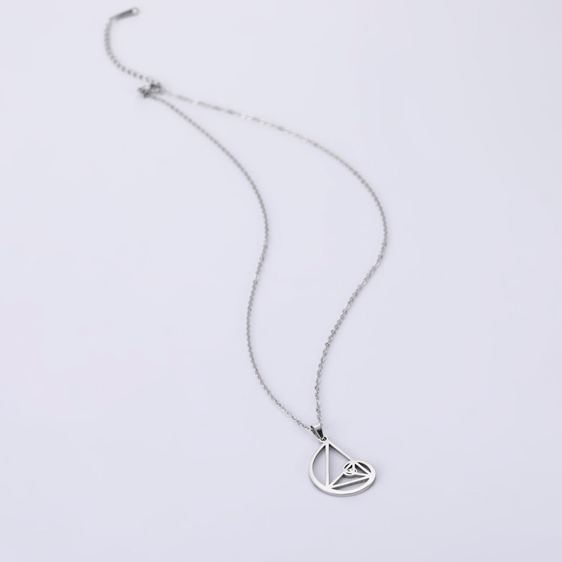 EUEAVAN Fibonacci Spiral Necklace Golden Ratio Necklace Golden Ratio Pendant