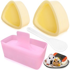 THJOPOKEEL 3 Pack Triangle Onigiri Mold, Sushi Rice Musubi Maker Kit, Classic Rice Ball Press for Kid Lunch Bento, Home DIY