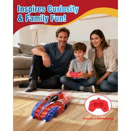 Humzo Spider Hero Wall Climbing Car Remote Control Kids Toy, 360° Rotating Remote Control Car with Light, Rechargeable RC Stunt Cars Wall Toys for Boys Kids Ages 4 and up