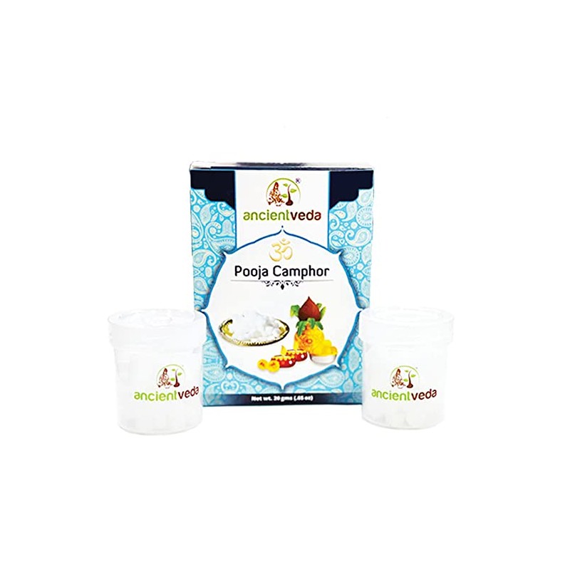 Ancient VEDA 100% Pure Natural Camphor Tablets for Bug Bites,