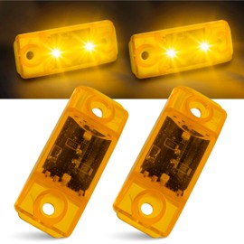 Command Electronics 12V LED Surface Mount Clearance Light – Modern OEM RV, Truck, & Trailer Side Marker – Sealed Polycarbonate Lens – CSA Certified for the US and Canada – Amber – 2-Pack