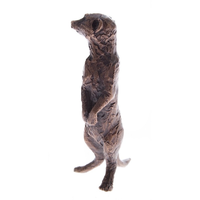 Butler & Peach - Solid Bronze Miniature Meerkat Standing
