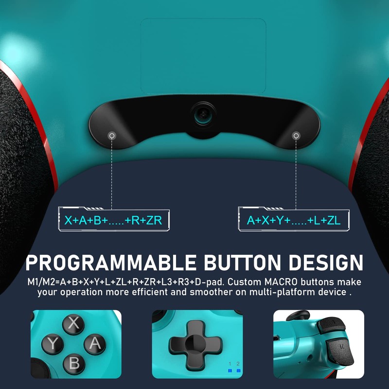 Diswoe Controller for Switch, Wireless Pro Controller for Switch 2/Switch/Switch