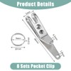 DICOSMETIC 8 Sets Pocket Clip Key Holder Stainless Steel Suspension
