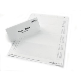 DURABLE Printable Micro-Perforated Refill Inserts (20 Sheets) for Small Table Place Name Holders [Product #804819], White (145902)