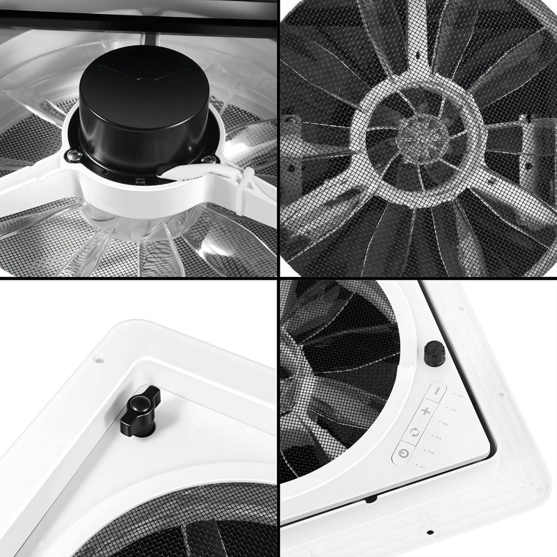 Starvent 11" RV Roof Vent Fan 6-Speed-Reversible (White 11")