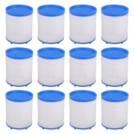 suaywo Pack of 12 PP Cotton Filter Element Filter Cartridges Replacement Filter Element for Tap Filter Tap Filter Attachment for Sink, Kitchen, Bathroom