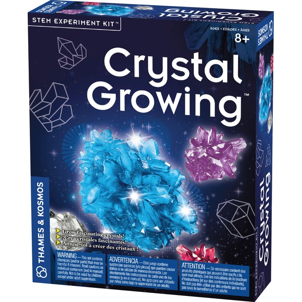 Thames & Kosmos Crystal Growing STEM Experiment Kit | Grow Sparkling, Colorful Crystals of Different Sizes! | Learn About Crystallization| 3-Language Instruction Manual (English, French, Spanish)