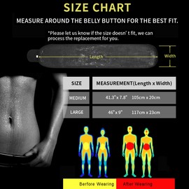 CAMBIVO Waist Trainer Men Women, Waist Trimmer Sweat Belt, Adjustable Stomach Sauna Back Support for Workout, Running, Gym, Improves Core Stability, Increases Perspiration Black