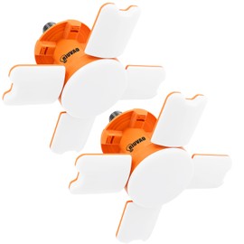 RIUVAO LED Garage Light Bulb 2 Pack 70W Equivalent 500W LED Light Bulb 12600LM 5000K Led Shop Light with 4+1 Deformable Panels, Basement Barn Ceiling Lights, E26/E27 for Warehouse