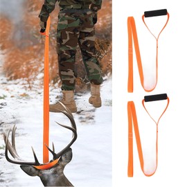 TOPINCN 2pcs Deer Drag Harness, Deer Drag Rope Heavy Duty Deer Puller Sled Rope Loads Up To 170lbs Comfort Grip Handle Deer Pull Strap Portable Deer Drag Strap for Men Women Towing