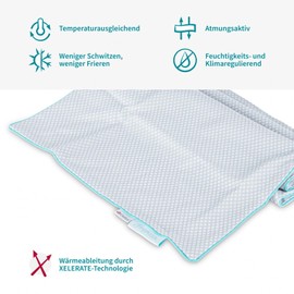 SleepCOOL. Cooling Cushion Cover 40 x 60 cm Cool Xtra - Less Sweating, Less Freezing, Better Sleep