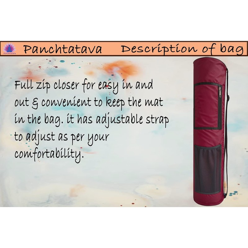 Premium Waterproof Yoga Mat Gym Bag with Zipper, Pockets and