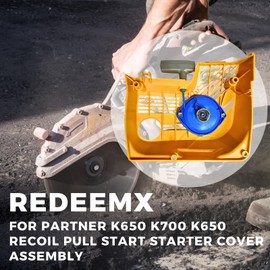REDEEMX 506259503 K650 Recoil Pull Start Starter Cover Assembly Compatible with Husqvarna K650 K700 Active Part-ner Concrete Cut-Off Saw Part