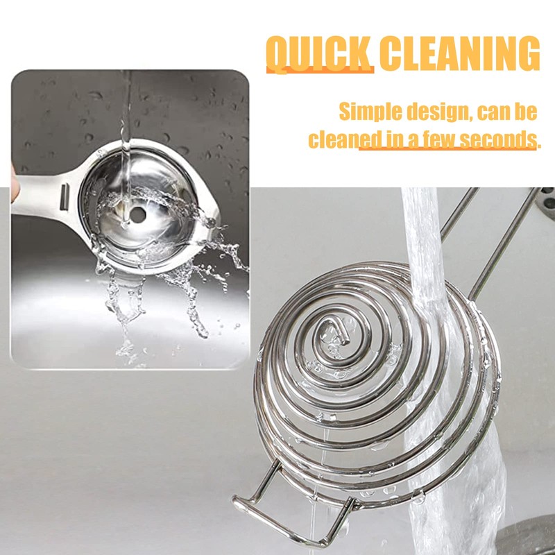 Amfrpar Pack of 2 Egg Separators, Egg Yolk Separator, Stainless