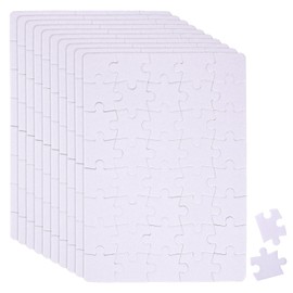 Pack of 10 Blank Puzzles for Painting, Puzzle Yourself, DIY Photo Puzzle, Creative Craft Set, DIY for Children's Birthday Parties and Art Projects, Children's Birthday Crafts