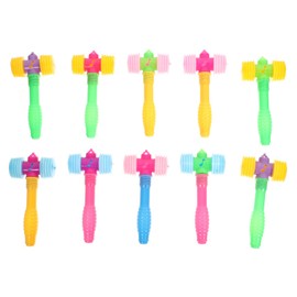 Kisangel 10Pcs Plastic Squeaky Hammer Pounding Mallet Handle Sounding Hammer for Preschool Educational Birthday Party Favors Tools