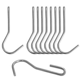 yyangz Pot Hook 12PCS Heavy Duty Pan Rack Holder Hooks, 90 Degree Twist Angled Hooks, Angled Pot S Hook for Hanging Kitchen Utensils Pots Pans Clothes Bags Towels Plants, Pot Rack Hooks