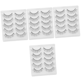 Baluue 20pairs Faux Fiber Lashes Natural Look Lashes for Daily Use Soft Comfortable False Eyelashes for Weddings Photoshoots and Night Outs