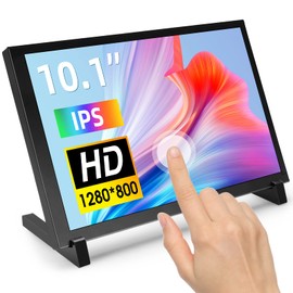 ELECROW Touchscreen Monitor 10.1 inch Touch Screen IPS 1280x800 LCD Display Small Monitor Compatible with Raspberry Pi Jetson Nano PC