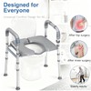 Universal Waterproof Leather Toilet Seat Cushion, Raised Padded Design, Soft