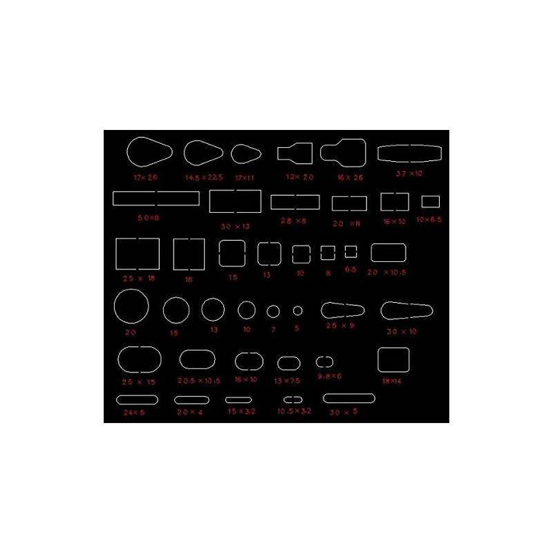 Leathercraft Die Cutting Punch Tool Set of 39 with Clear