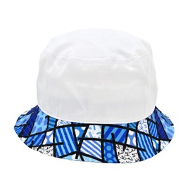 Britto Bucket Hat - Stylish Bucket Hats for Men & Elegant Bucket Hats for Women, Microfiber Boonie Sun Hat with UV Protection - Blue Landscape Design
