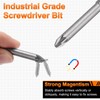 HARFINGTON 5pcs PZ2 Screwdriver Bit 1/4" Hex Shank 65mm/2.56" Length
