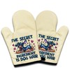 NAHMAKNE 2 Pack Funny Dachshund Oven Mitts, The Secret Ingredient