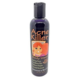 Acne Killer Liquid African Black Soap Body Wash Conditions Skin and Cleanses Pores - 4 floz